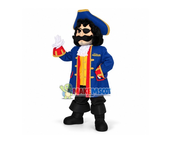 One-eyed Pirate Exploring The Ocean Mascot Costume One-eyed Pirate Exploring The Ocean Mascot Costume