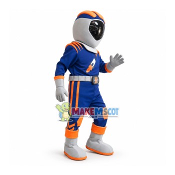 Confident Racer of The Rockets Mascot Costume Confident Racer of The Rockets Mascot Costume