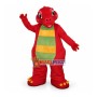 Playing Huge Red Dinosaur Mascot Costume