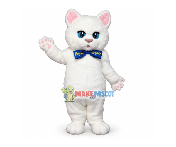 Lovable Cute White Cat Mascot Furry Costume Lovable Cute White Cat Mascot Furry Costume