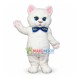Lovable Cute White Cat Mascot Furry Costume