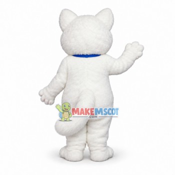 Lovable Cute White Cat Mascot Furry Costume Lovable Cute White Cat Mascot Furry Costume