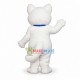 Lovable Cute White Cat Mascot Furry Costume