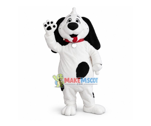 Naughty Dog Wearing Leather Collar Mascot Costume Naughty Dog Wearing Leather Collar Mascot Costume