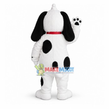 Naughty Dog Wearing Leather Collar Mascot Costume