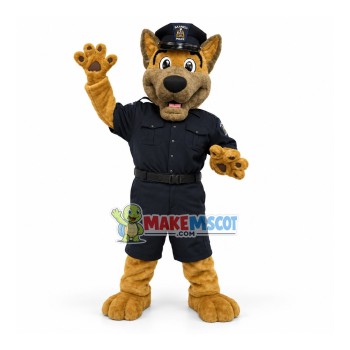 Arrested Police Wolf Dog of The Police Station Mascot Costume Arrested Police Wolf Dog of The Police Station Mascot Costume