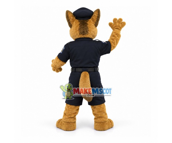 Arrested Police Wolf Dog of The Police Station Mascot Costume Arrested Police Wolf Dog of The Police Station Mascot Costume