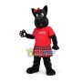Black Dog In Kilt Mascot Costume For Cooperative