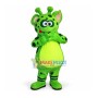 Conspicuous Green Alien Fur Monster Mascot Costume