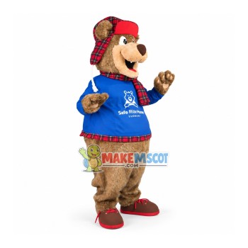 Safe Bear Mascot Costume for Car Rental Company