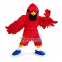 Wrestling Red Muscular Eagle Mascot Costume