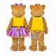 Loving Bear Couple Mascot Costume For Church Loving Bear Couple Mascot Costume For Church
