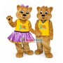 Loving Bear Couple Mascot Costume For Church