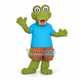 Neat Army Commander Frog Mascot Costume