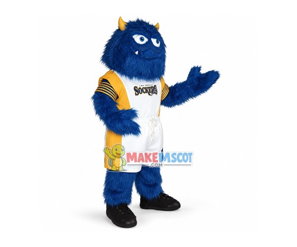 Long Wool Blue Monster Mascot Sport Costume Long Wool Blue Monster Mascot Sport Costume