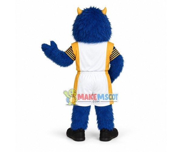 Long Wool Blue Monster Mascot Sport Costume Long Wool Blue Monster Mascot Sport Costume