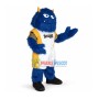 Long Wool Blue Monster Mascot Sport Costume