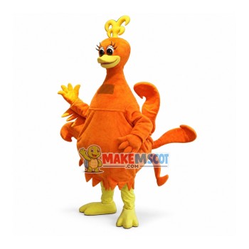 Rare Beautiful Orange Peacock Mascot Costume