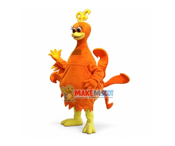 Rare Beautiful Orange Peacock Mascot Costume