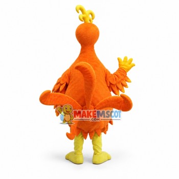 Rare Beautiful Orange Peacock Mascot Costume Rare Beautiful Orange Peacock Mascot Costume