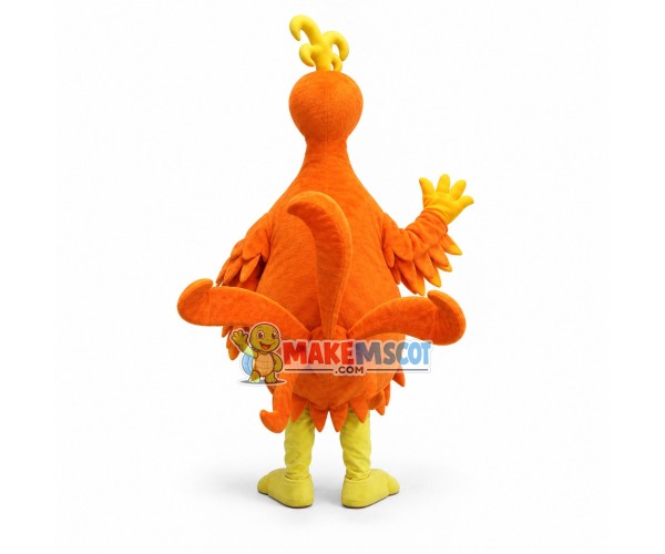 Rare Beautiful Orange Peacock Mascot Costume Rare Beautiful Orange Peacock Mascot Costume