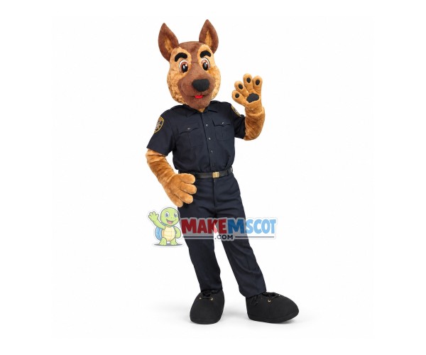 Police Officer Dog of The Police Station Mascot Costume Police Officer Dog of The Police Station Mascot Costume