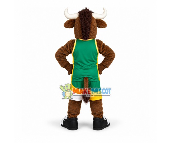 Patience Brown Bull Player Mascot Costume Patience Brown Bull Player Mascot Costume