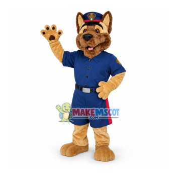 Police Dog In Uniform Mascot Adult Costume