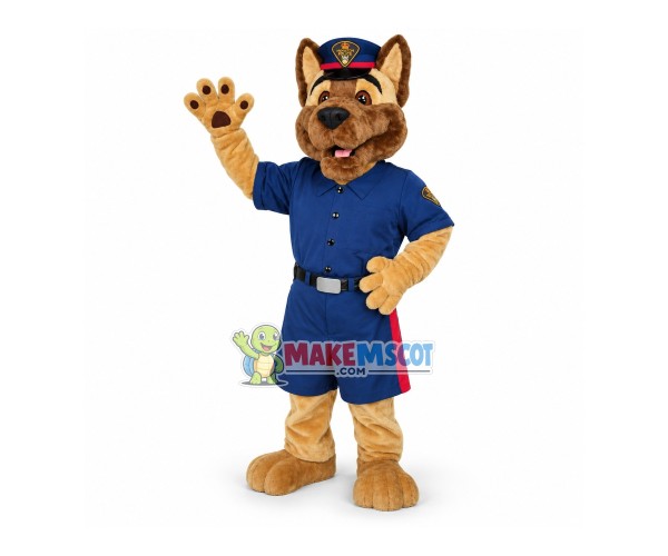 Police Dog In Uniform Mascot Adult Costume Police Dog In Uniform Mascot Adult Costume