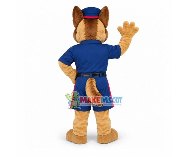 Police Dog In Uniform Mascot Adult Costume Police Dog In Uniform Mascot Adult Costume