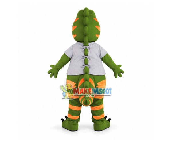 Frightening Green Tyrannosaurus Mascot Costume Frightening Green Tyrannosaurus Mascot Costume