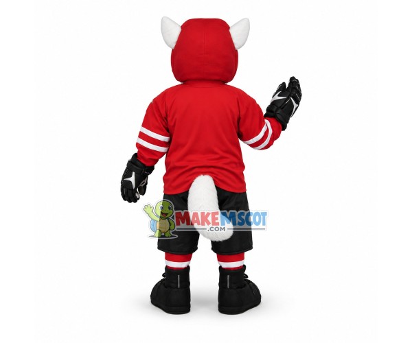 White Dog of The Hockey Club Mascot Costume White Dog of The Hockey Club Mascot Costume