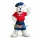 Long-haired Dog In Blue Kilt Mascot Costume Long-haired Dog In Blue Kilt Mascot Costume