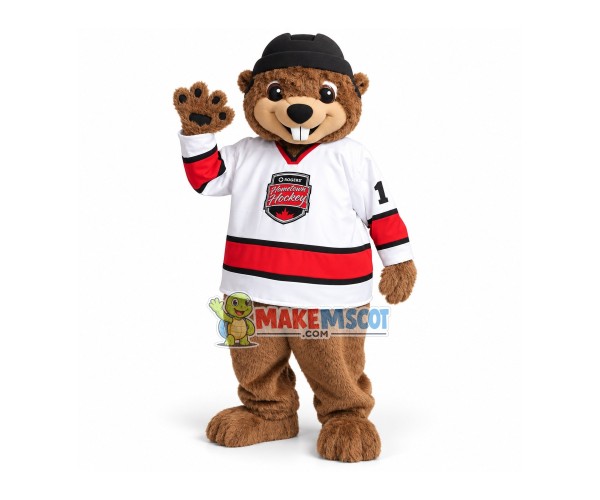 Proud Squirrel Mascot Costume of The Local Hockey Team Proud Squirrel Mascot Costume of The Local Hockey Team