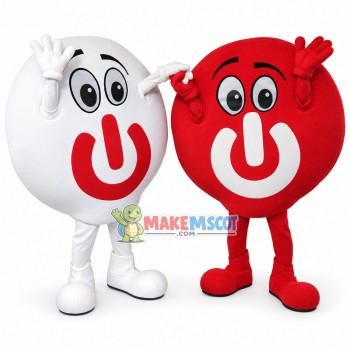 One Pair Of Power Button Mascot Costume