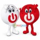 One Pair Of Power Button Mascot Costume One Pair Of Power Button Mascot Costume