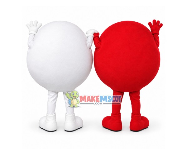 One Pair Of Power Button Mascot Costume One Pair Of Power Button Mascot Costume