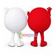 One Pair Of Power Button Mascot Costume One Pair Of Power Button Mascot Costume