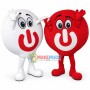 One Pair Of Power Button Mascot Costume