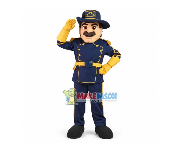 Saluting Chief of Cavaliers Mascot Costume