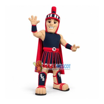 Deployed Spartan Warrior Mascot Costume