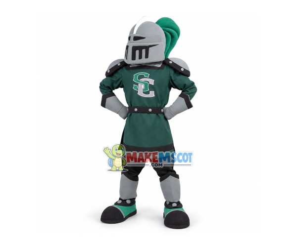 Fully Armed Masked Knight Mascot Costume Fully Armed Masked Knight Mascot Costume