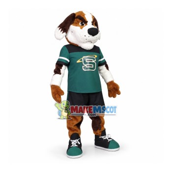 Frowning Coach Dog of School Team Mascot Costume Frowning Coach Dog of School Team Mascot Costume
