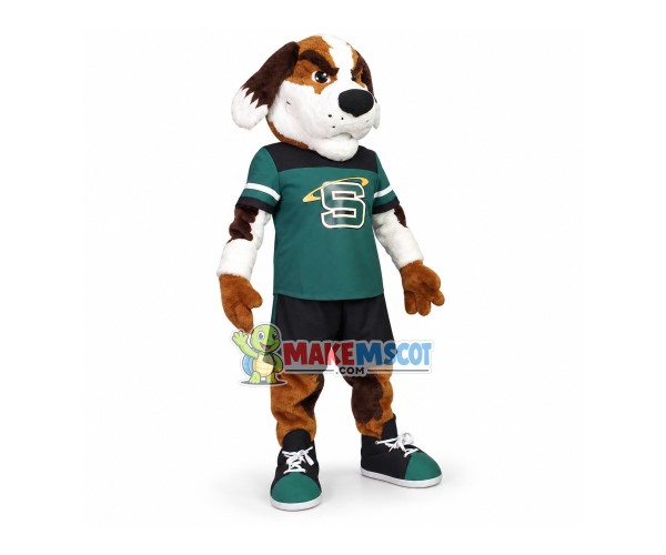 Frowning Coach Dog of School Team Mascot Costume Frowning Coach Dog of School Team Mascot Costume
