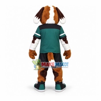 Frowning Coach Dog of School Team Mascot Costume