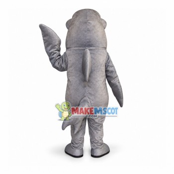 Free Diving Grey Dolphin Mascot Costume Free Diving Grey Dolphin Mascot Costume