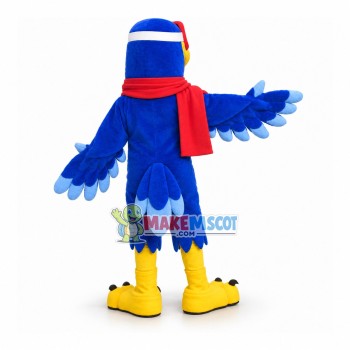 Blue Eagle With Goggles Mascot Costume Blue Eagle With Goggles Mascot Costume