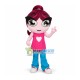 Fitness Girl With Ponytail Mascot Costume Fitness Girl With Ponytail Mascot Costume