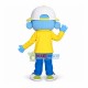 Blue Skin Boy With Student Hat Mascot Costume Blue Skin Boy With Student Hat Mascot Costume