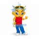 Cool Silver Hair Hip-hop Boy Mascot Costume Cool Silver Hair Hip-hop Boy Mascot Costume